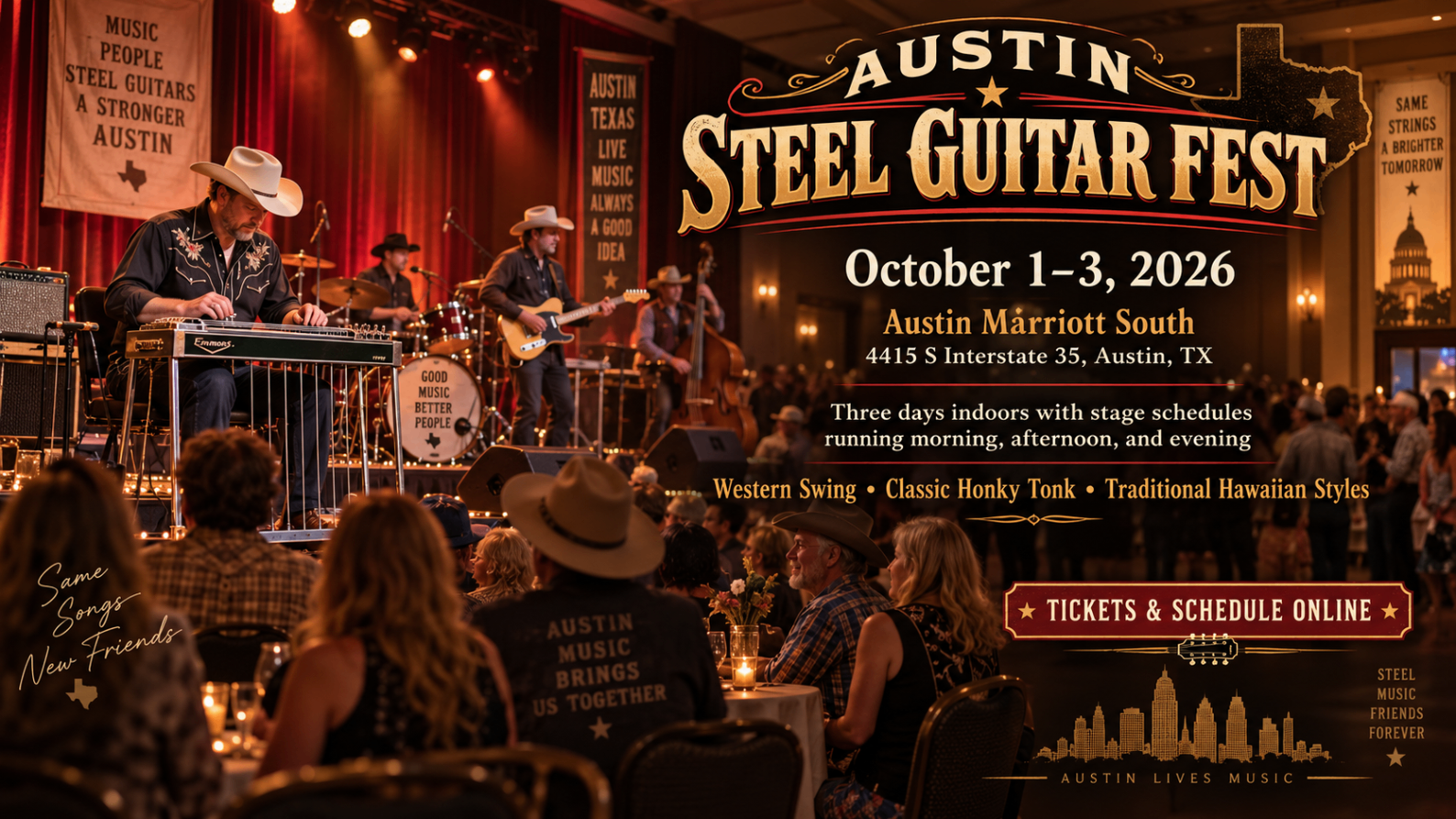 Austin Steel Guitar Fest 2026 event poster