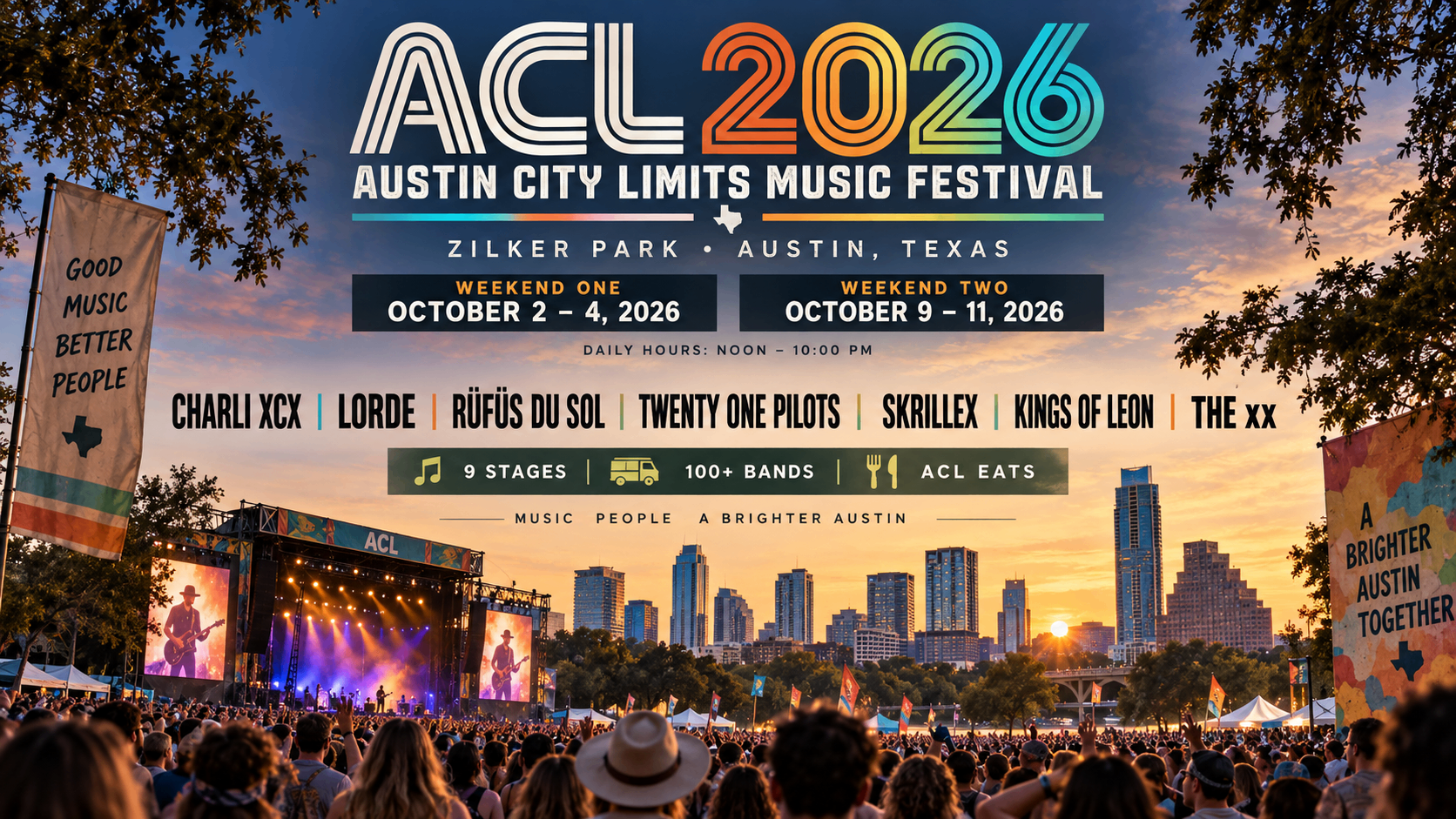 ACL 2026 Austin City Limits Music Festival poster